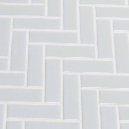 Msi Retro Herringbone Gray 12.2 In. X 10.83 In. X 6 Mm Porcelain Mesh-Mounted Mosaic Tile, 15PK ZOR-MD-0215